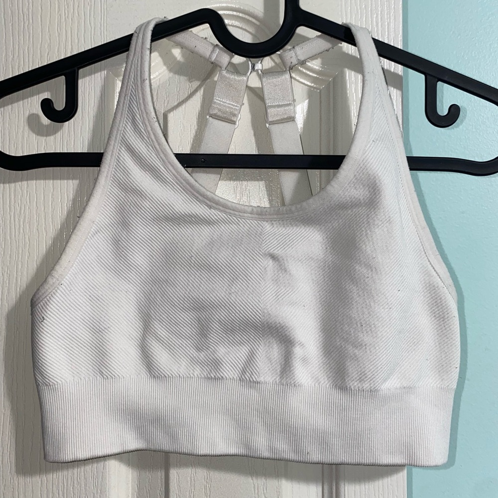 Women's White Sports Bra